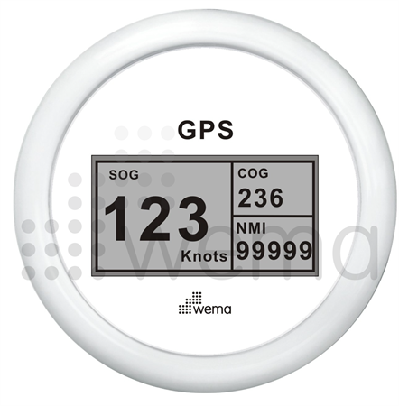 GPS-logg digital vit
