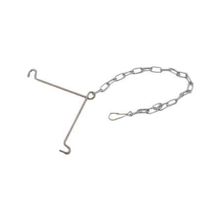 Stainless chain with v-shaped hooks