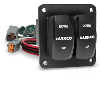 Vippströmbrytare dubbel för enkelmontage av cylindrar