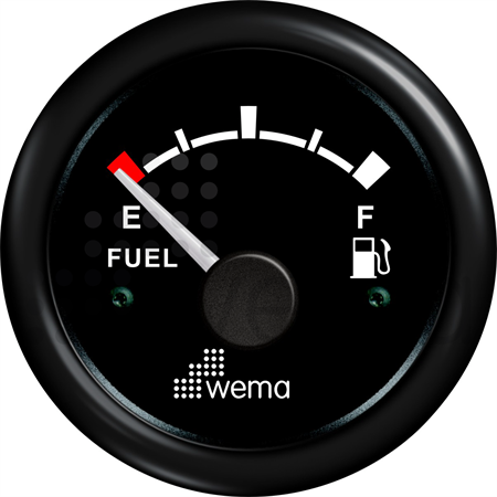 Fuel tank gauge 0-190 ohm black