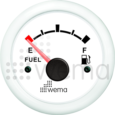 Fuel tank gauge 0-190 ohm white