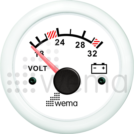 Volt meter 24V white