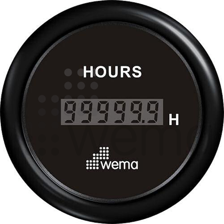 Hour meter black