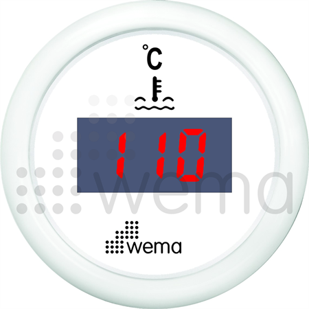 Water temp gauge white digital