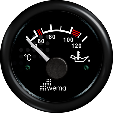 Oil temp gauge black