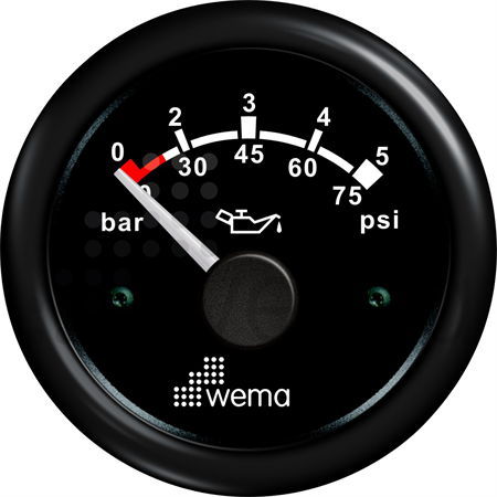 Oil pressure 5 bar black