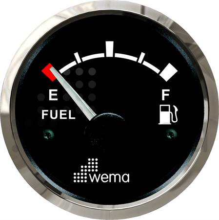 Fuel tank gauge 240-30 ohm black Silverline