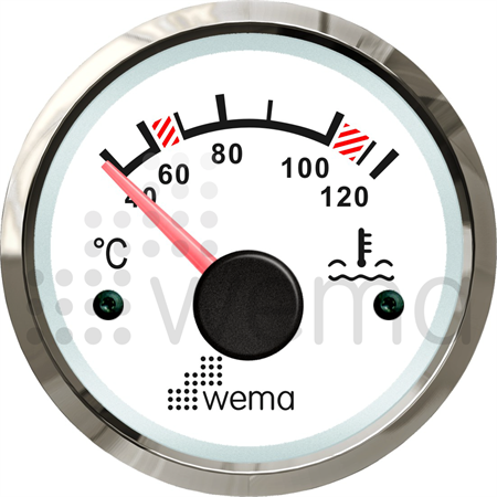 Vattentemperaturmätare Silverline, vit