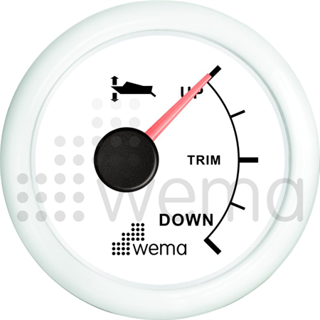 Trim position gauge 10-190 ohm (dn-up) white