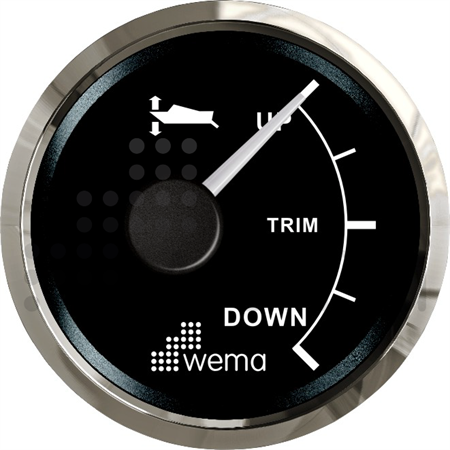 Trim position gauge 10-190 ohm (dn-up) black Silverline