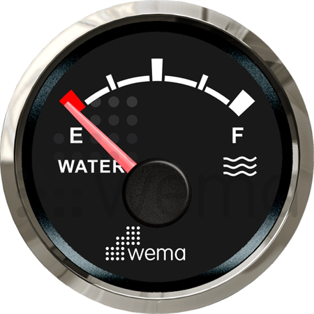 Water tank gauge NMEA2000 black Silverline