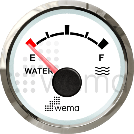 Water tank gauge NMEA2000 white Silverline