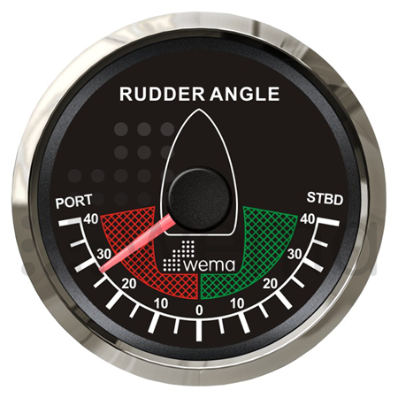 Rudder indicator gauge NMEA2000 black Silverline