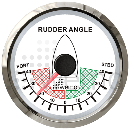 Roderlägesinstrument NMEA2000 vit Silverline