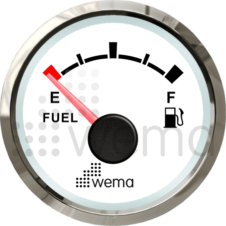 Fuel tank gauge NMEA2000 Silverline white