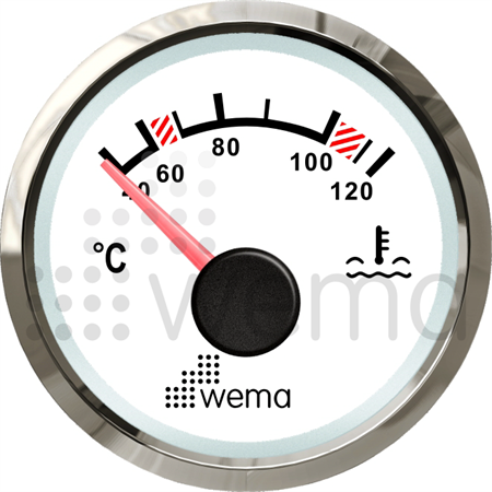 Vattentemperaturinstrument NMEA2000 Silverline vit