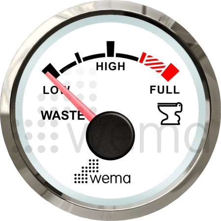 Septiktanksinstrument NMEA2000 Silverline vit