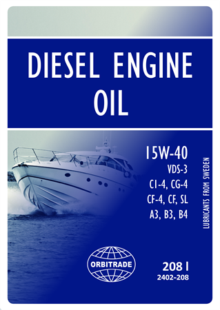 Diesel engine oil 15w40 208L Drum